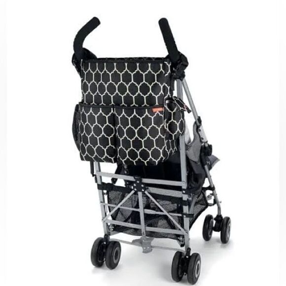 NEW Skip Hop Dash Messenger Diaper Bag, Onyx Tile - Picture 4 of 13